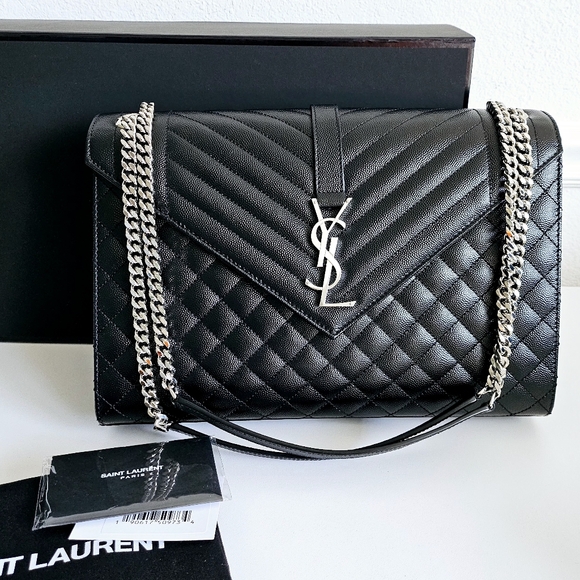 New With Tags Yves Saint Laurent Large Envelope Two-way Bag - Picture 3 of 16